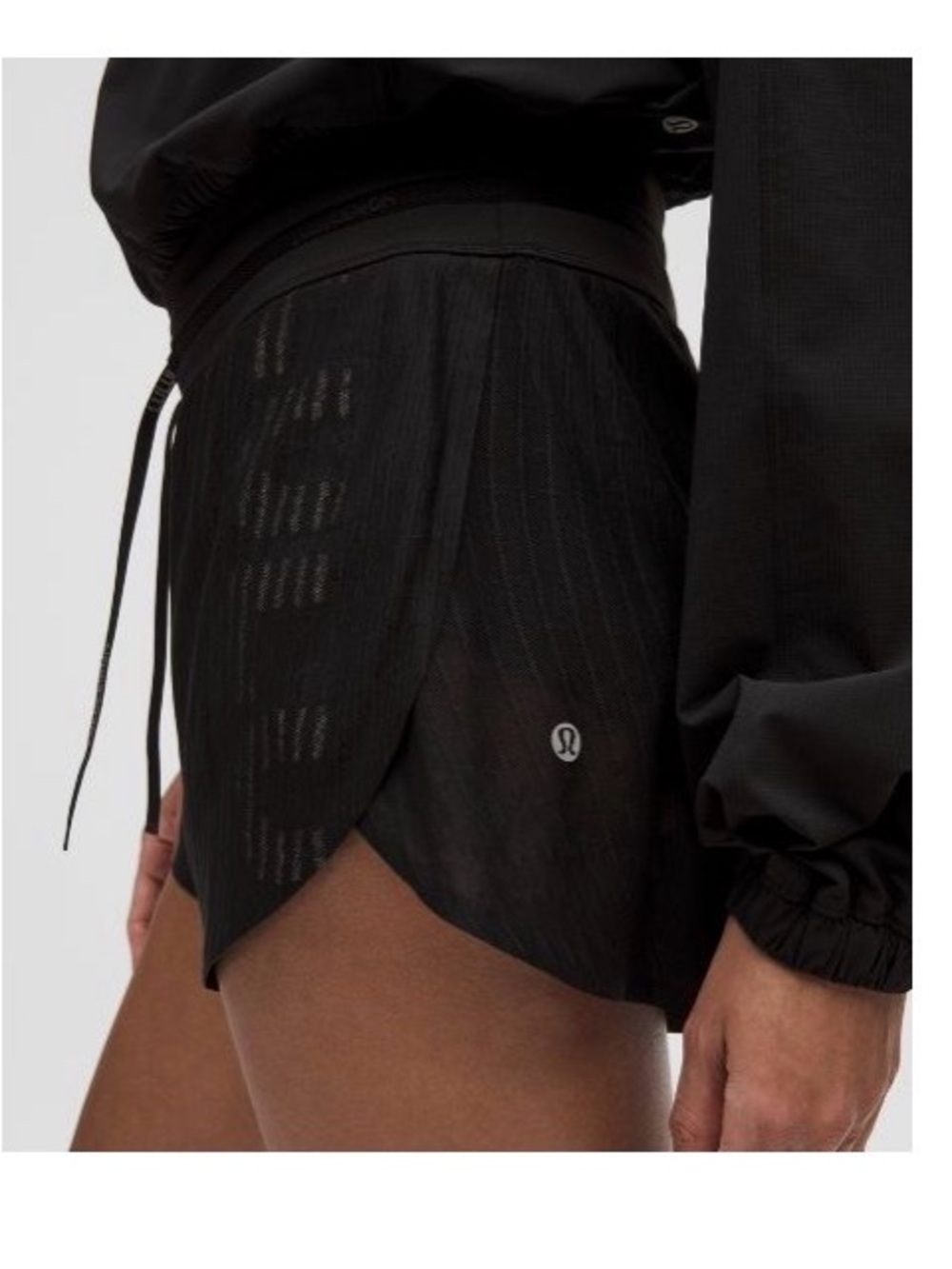 Lululemon fast and free airflow midrise 3”running shorts black size 4